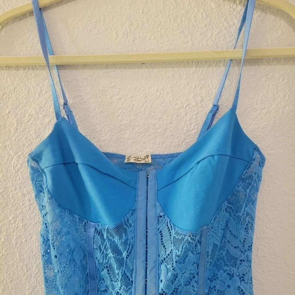 FREE PEOPLE MOVEMENT  Night Rhythm Lace Bodysuit Sz M NEW
